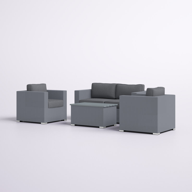 Estela 4 - Person Patio Conversation Set with Cushions