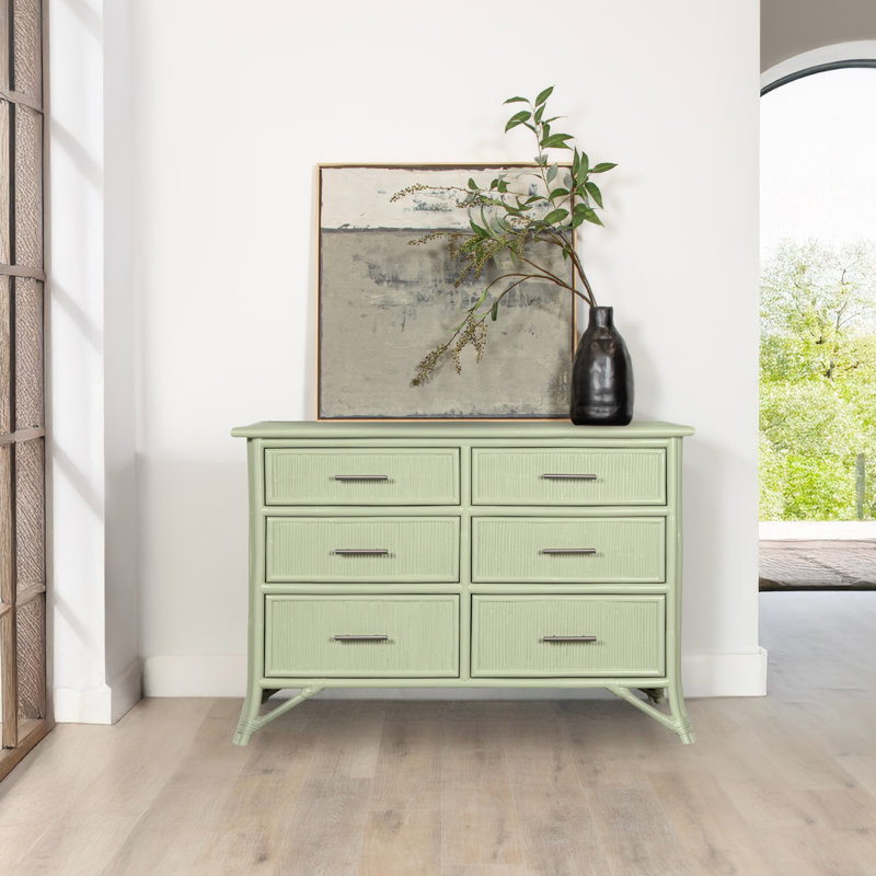 Bermuda 6 - Drawer Dresser, Celery Green