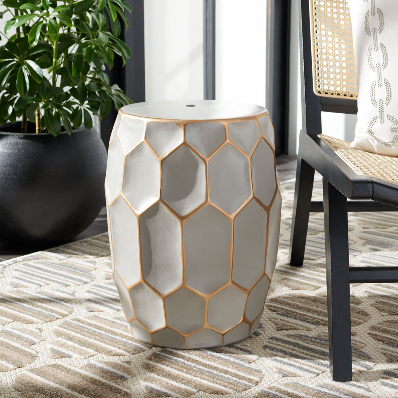 Unver Ceramic Accent Stool