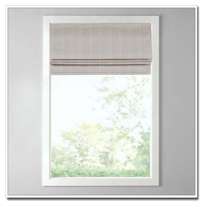 Basketweave Room Darkening Cordless Roman Shade