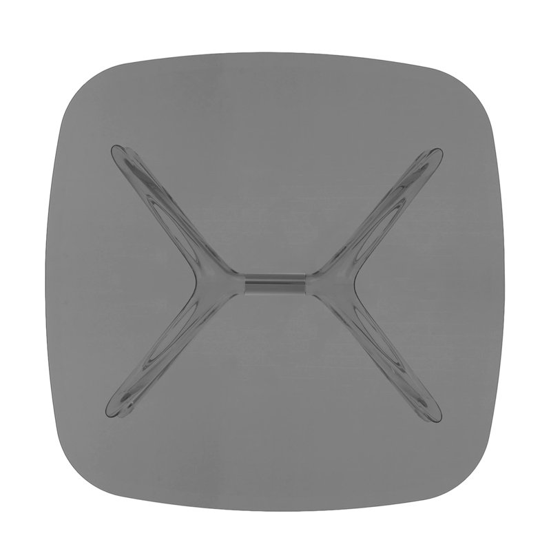Blast Coffee Table, Crystal-Chrome, Gray