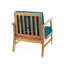 Ensemble de 2 chaises club, bleu
