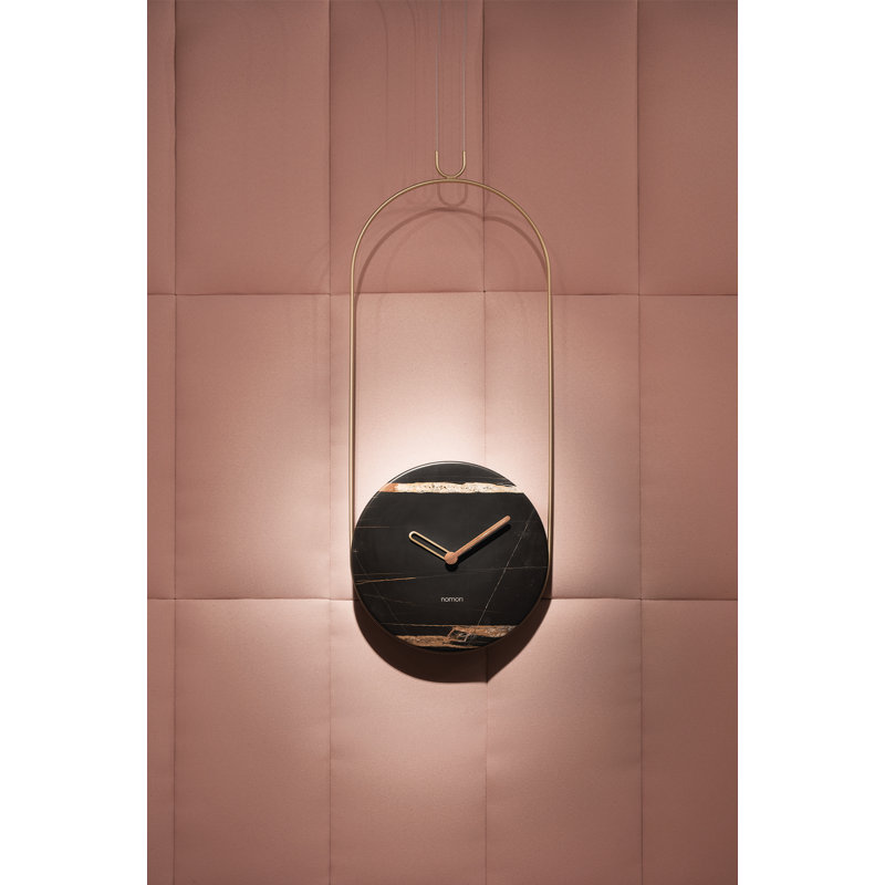 Horloge murale Colgante, Noir Sahara / laiton