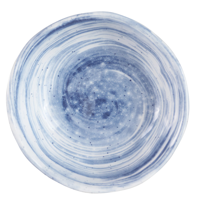 Van Gogh 9 oz. Round Melamine Dining Bowl, Navy