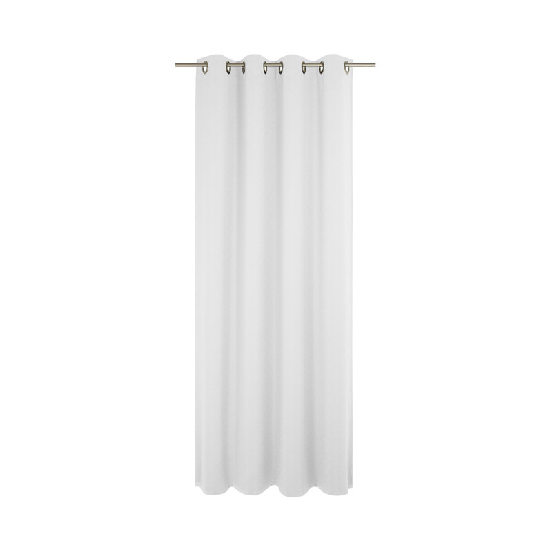 Pearce Semi Sheer Curtain Single Panel, 175cm Width x 132cm Drop, White
