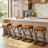 Mid-century 26" Upholstered Counter Height Bar Stools Backless Industrial Barstool-1608688396
