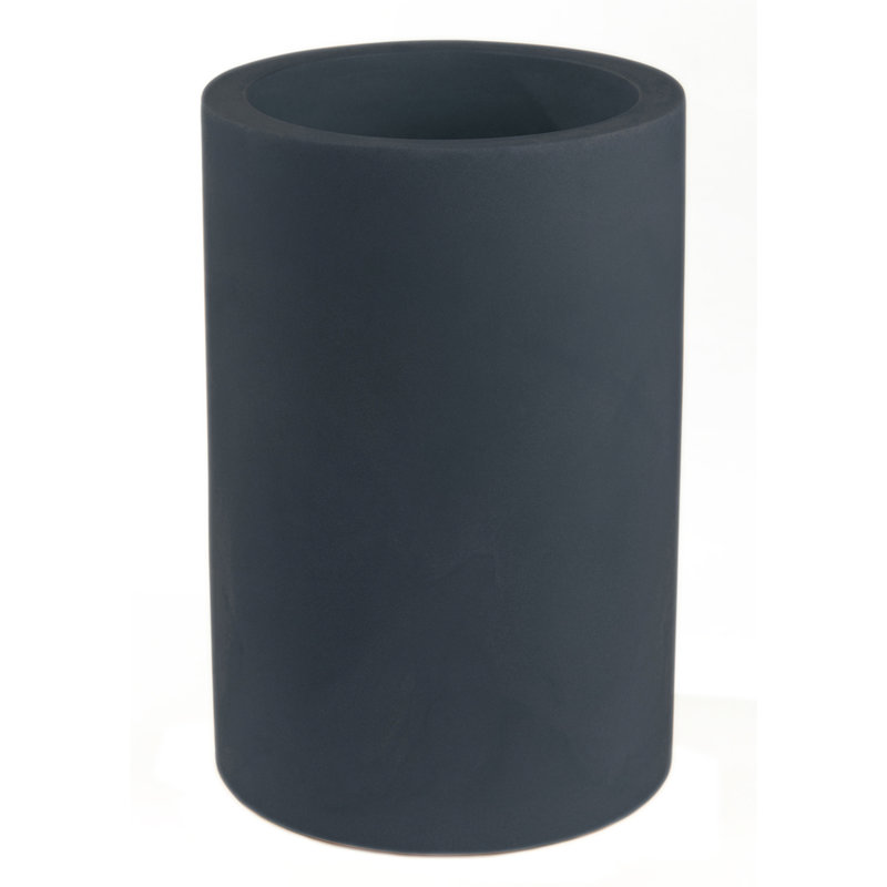 Cilindro Resin Pot Planter, 39.25" H x 19.75" W x 19.75" D, Anthracite