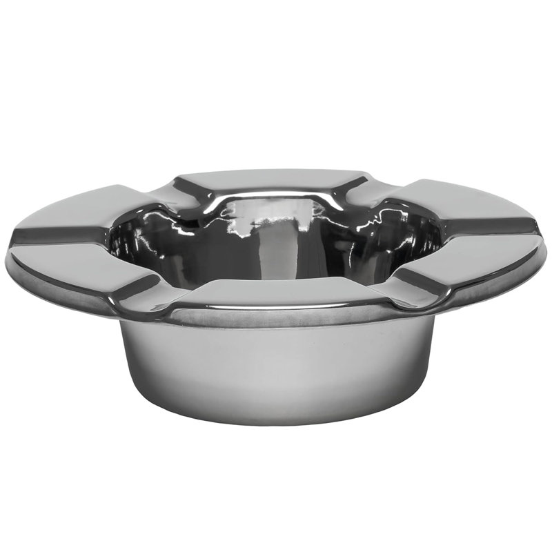 Cendrier une pièce, acier inoxydable durable, poli, Poli