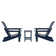 Moncrief 2 - Person Plastic Folding Adirondack Chair with Table