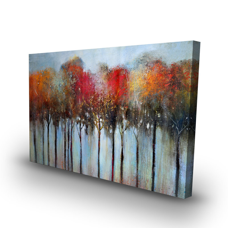 «Abstract and Colorful Forest - Seasons Trees», art sur toile