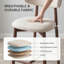 Tabouret de comptoir rembourrÃ© Vannie avec structure en bois massif-627100733
