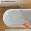 Baignoire de trempage autoportante en acrylique à finition double L 59 po x l 28,3 po, blanc brillant-128724525