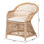 Fauteuil en rotin naturel tressé