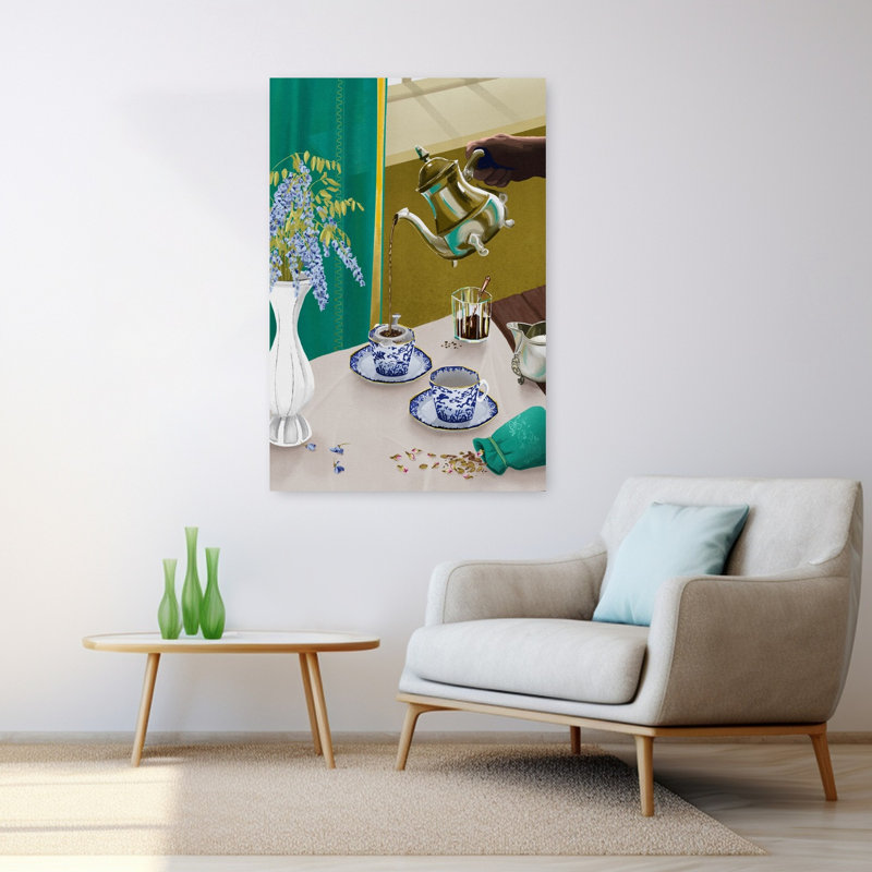 «I Despise English Tea», art mural rétro, H 48 po x l 32 po