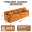 Canapé à compression de 103,6 po, canapé 4 places avec tissu chenille grain de bois et 2 coussins-1123569896