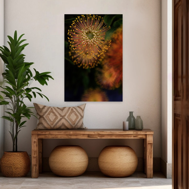 Contemporary Art Abstract Modern Vibrant Nature Flower Art, 48" H x 32" W