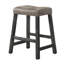 Ensemble de tabouret de bar rustique en bois de 2 à 25 pouces avec siège en cuir (sans la table) Rustic-662658058