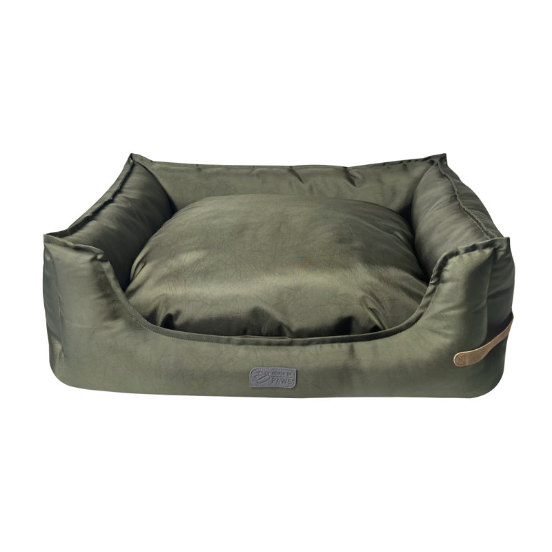 Green Water Resistant rectangle dog bed, Large (18-32kg)