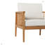 Chaise d'appoint contemporaine en bois d'eucalyptus