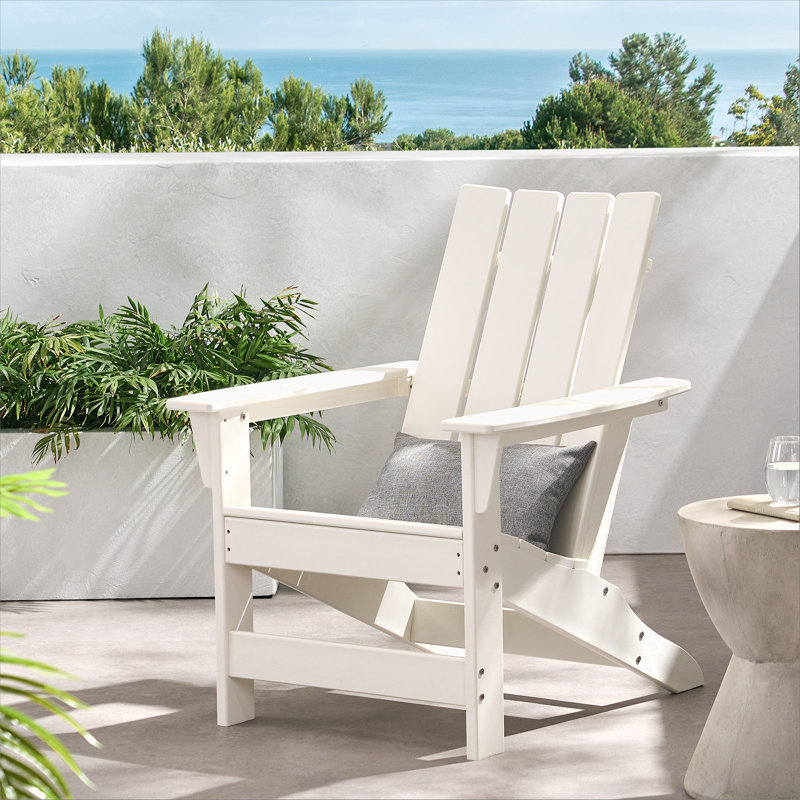 Adirondack Chairwith Rustic Charm And All-Weather Durability, Perfect For Modern Outdoor Spaces, White
