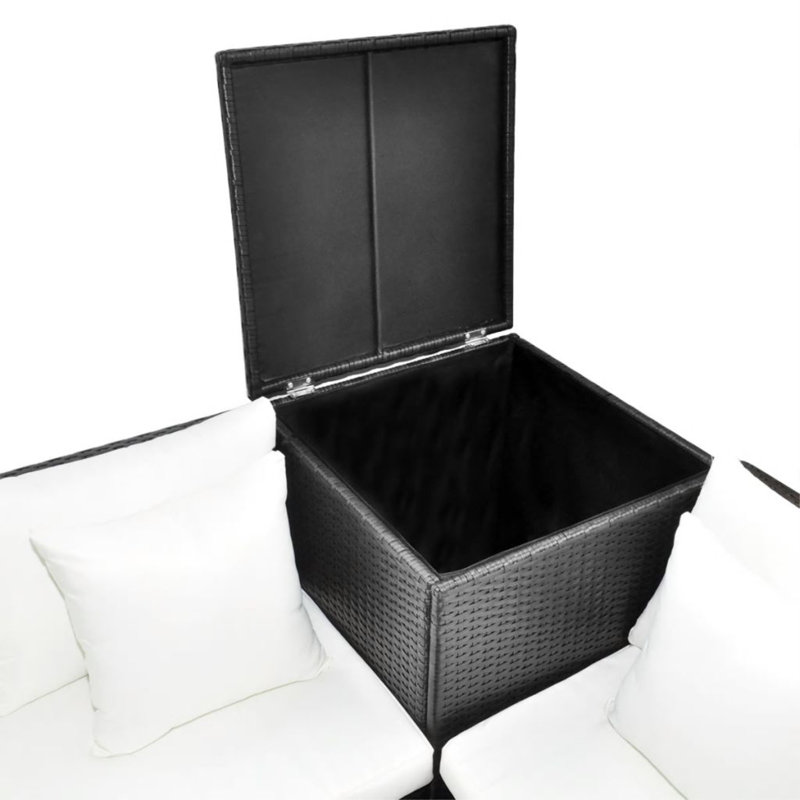 Ulverst Sectional Seating Group with Cushions, Black