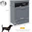Garde-aliments gris pour animaux avec tablette
