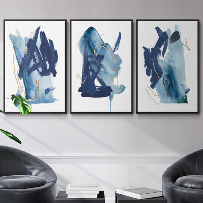 " Indigo Collide I " 3 - Pieces