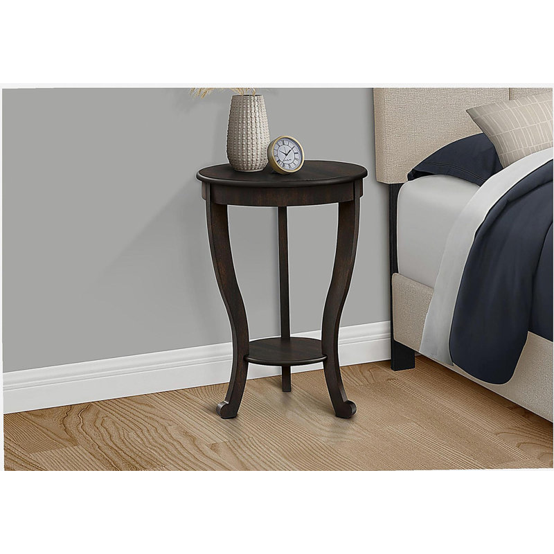 Table de bout, double couche, chambre à coucher, table de bout, lampe de table, table de chevet, ronde, table de bout