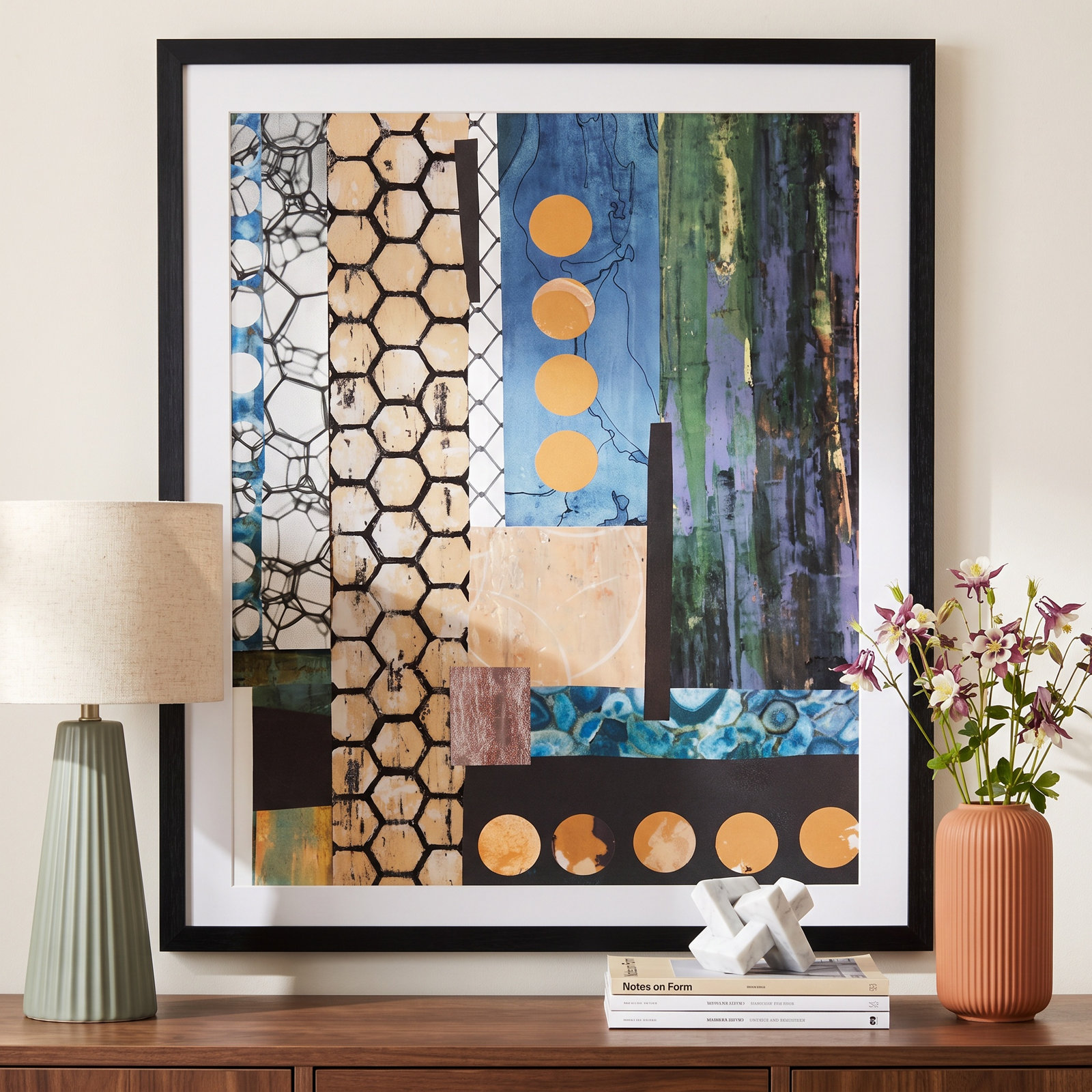 Mashup No. 2 Print by Natalie Avondet, 13" H x 11" W, Black