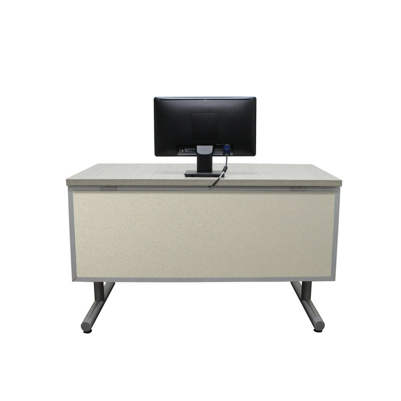 Avalos Acoustical 1 Panel Desk Privacy Panel, Overcast, Aluminum, 24" H x 36" W x 0.63" D