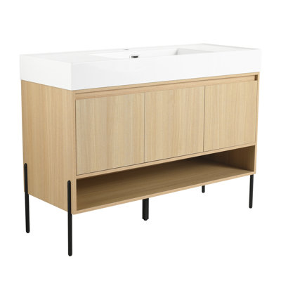 Bathroom Vanity Combo with Single Resin Sink