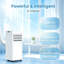 Climatiseur portatif 8 000 BTU - 4 en 1 - Mode froid / déshumidification / ventilateur / veille, minuterie 24H, télécommande et ensemble de fenêtre pour la maison-114818537