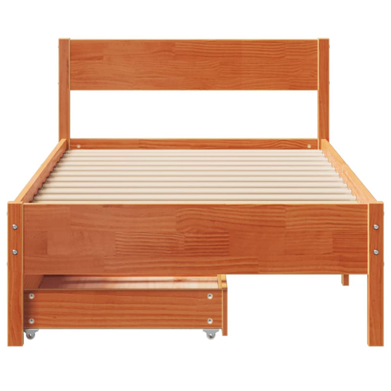 Storage Bed, Kingsize (5'), Wax Brown