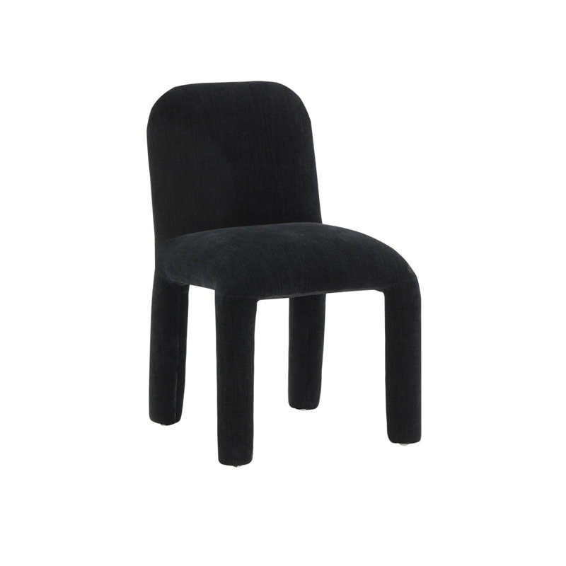 Chaise en velours Lisa Performance, Noir