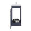 Meuble-lavabo sur pied avec lavabo intégré, look moderne pour la décoration, articles de rangement, blanc bleu, compact et fonctionnel, panneau de particules, solution de style résine de 33 lb, finition bleue, spacieux