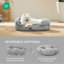 Lit pour chien et chat rond pour petits animaux de compagnie, nid lavable en peluche avec base antidérapante, intérieur-135269486-112669761