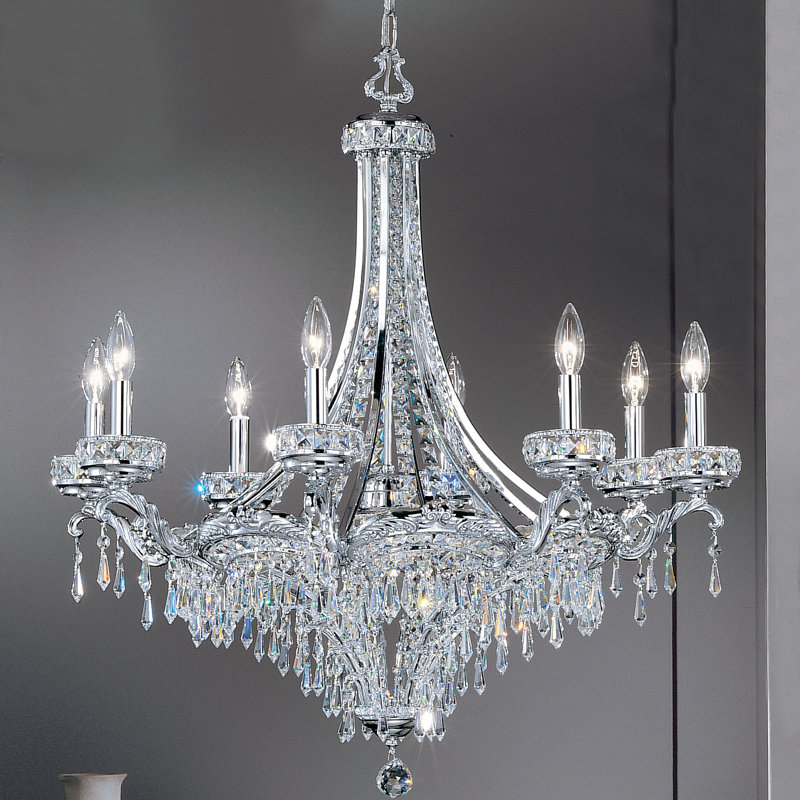 Lustree empire 8 lumières à bougie de style bougie Emily, Crystalique-Plus, Bronze romain