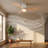 52" 3-Blade Solid Wood Low Profile Ceiling Fan with Light and Remote