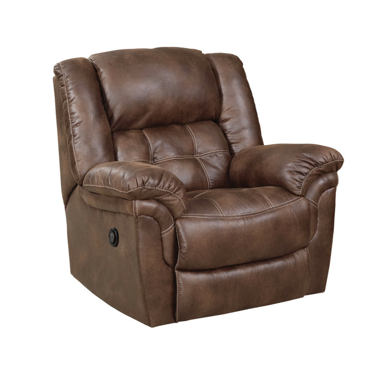 Fauteuil inclinable en similicuir Saphyra, Similicuir brun