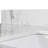 43X22 Inch White Marble Duplicate Vanity Top - Engineered Stone, Rectangular Ceramic Undermount Sink, Back Splash, Faucet Hole Oversight Imitative Undertaking