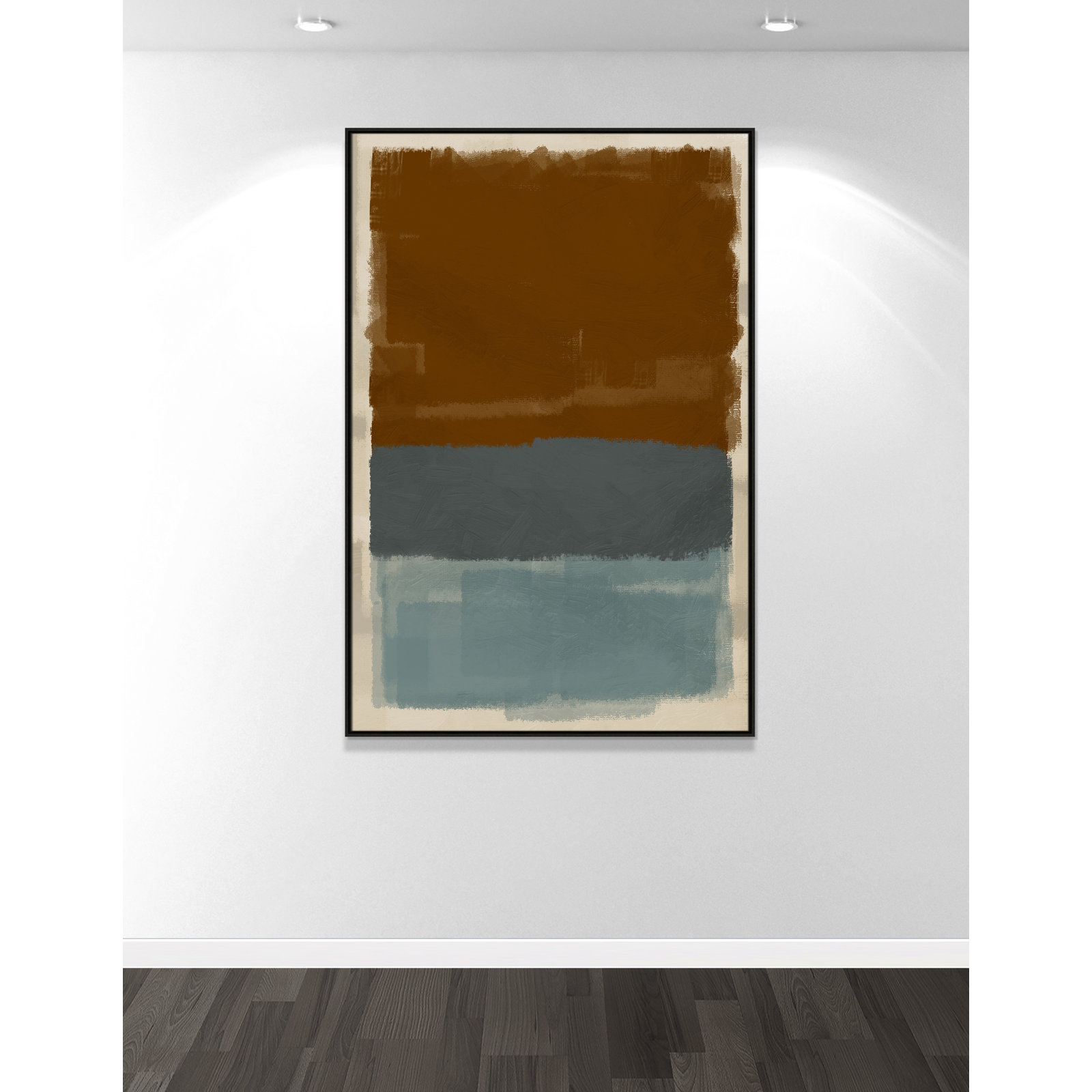 Turbulent Honesty Print by Marcus Prime, 41.5'' W x 61.5'' H, Espresso Floater
