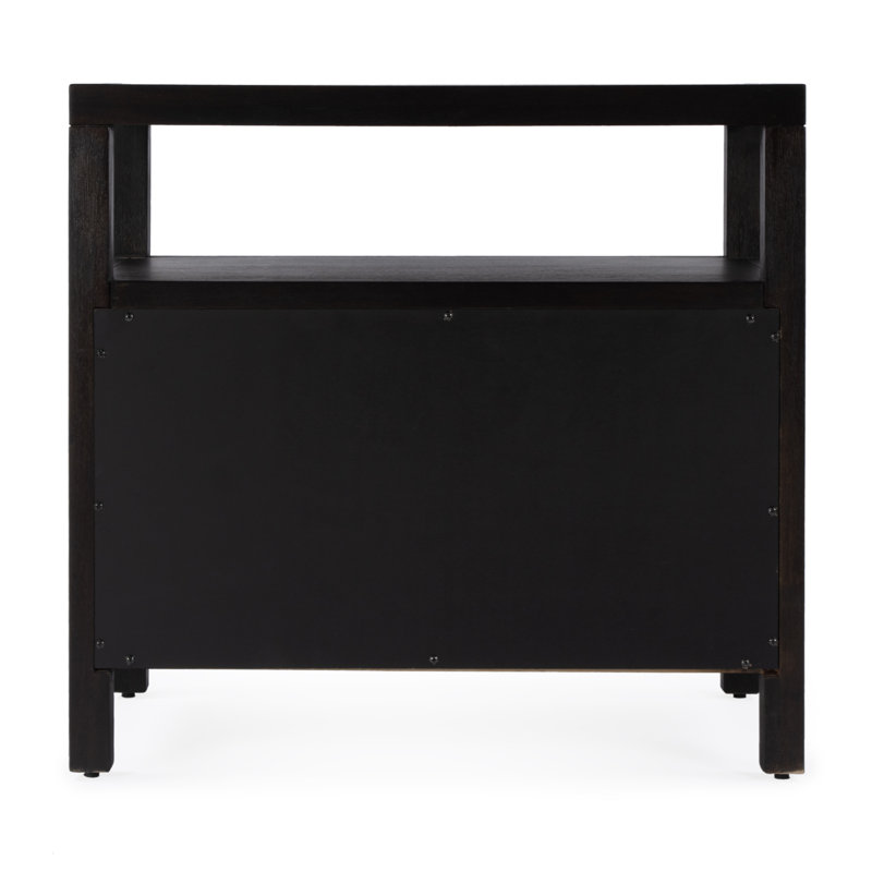 Nora 2-Drawer Wide Nightstand, Antique Coffee
