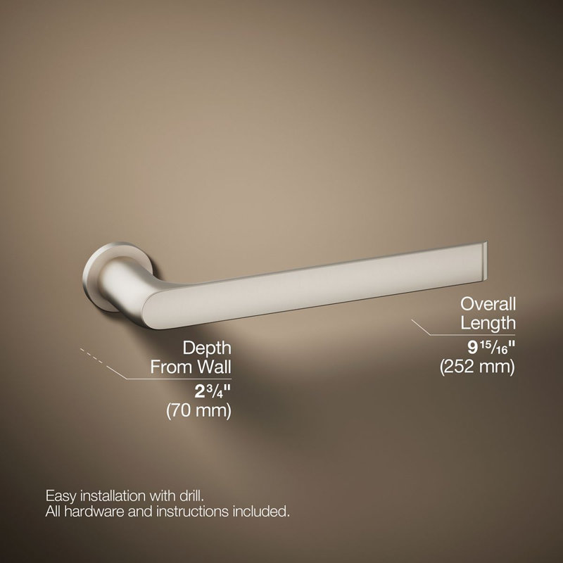 Avid Towel Arm, Vibrant Brushed Nickel