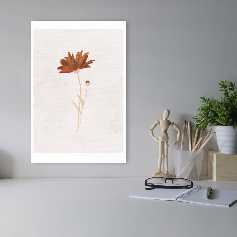 Impression d'art mural abstrait contemporain sans titre représentant un paysage floral, H 18 po x l 12 po