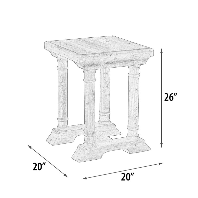 Bovey Solid Wood Top End Table