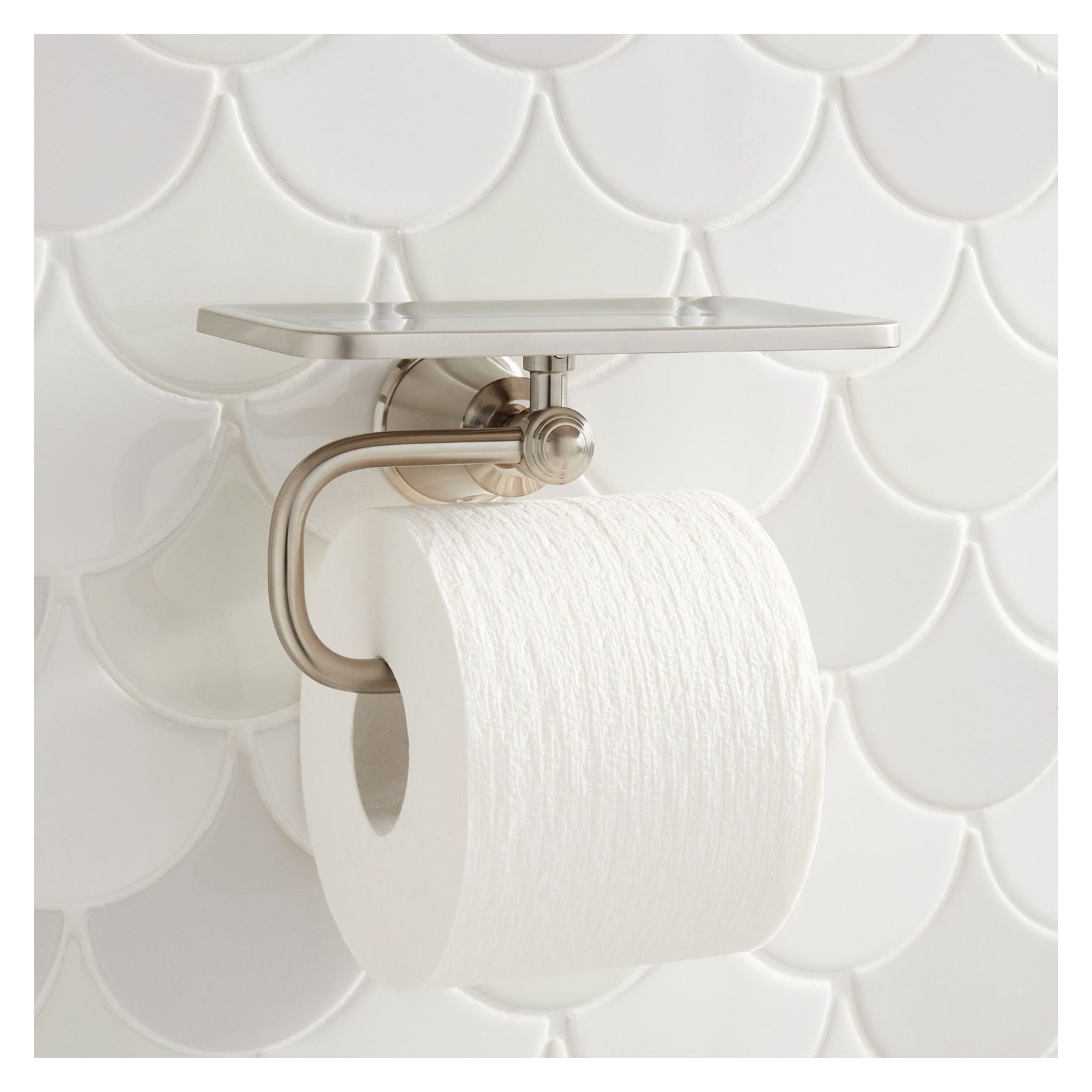 Cooper Collection Wall-Mount Toilet Paper Holder, Brushed Nickel