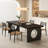 French style retro all solid wood dining table-109875871