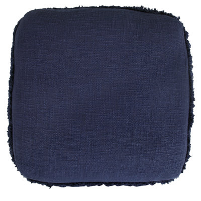 Assal Everyday Handmade Tufted Cotton Square Upholstered Pouf, Small