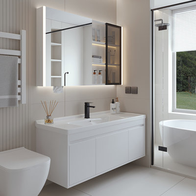 Armoire de salle de bain française moderne et simple