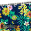 Rideau de douche imperméable à motif de marguerites tropicales avec 12 crochets-344837091